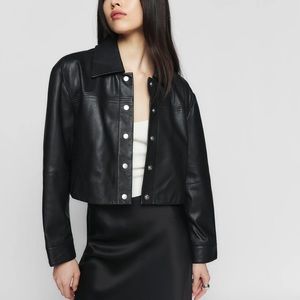 Reformation Veda Clarke Leather Jacket